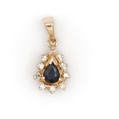 Collier Pendentif Or jaune Saphir 58 Facettes 1969318CN