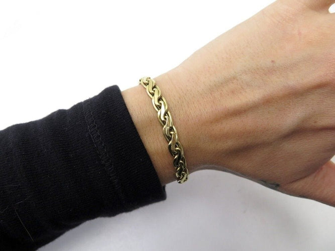 Bracelet bracelet gourmette maille torsadee en or jaune 18k 58 Facettes 254718