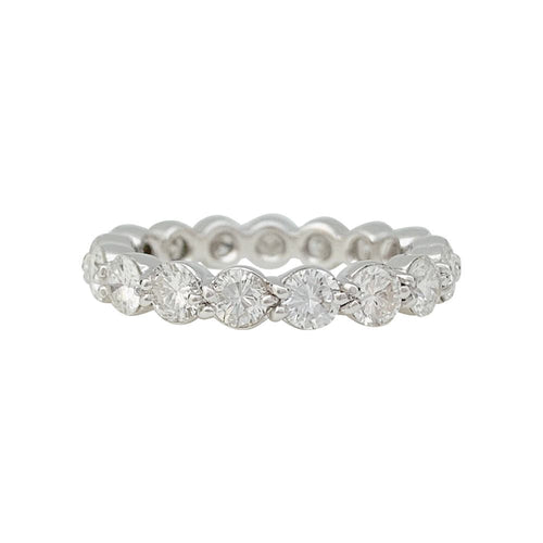 Bague 52 Alliance tour complet or blanc, diamants. 58 Facettes 31323
