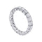 Bague 54 Alliance tour complet or blanc, diamants. 58 Facettes 32467