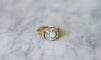 Bague Bague Art Déco marguerite opale diamants 58 Facettes
