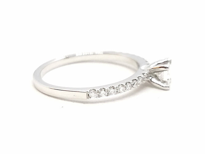 Bague 53 Bague Solitaire Or blanc Diamant 58 Facettes 578729RV