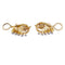 Boucles d'oreilles Boucles d'oreilles vintage, "Feuilles", or rose, diamants, rubis. 58 Facettes 32319