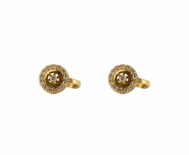Boucles d'oreilles BOUCLES D'OREILLES "SWANN" OR & ZIRCONS 58 Facettes BO/230070