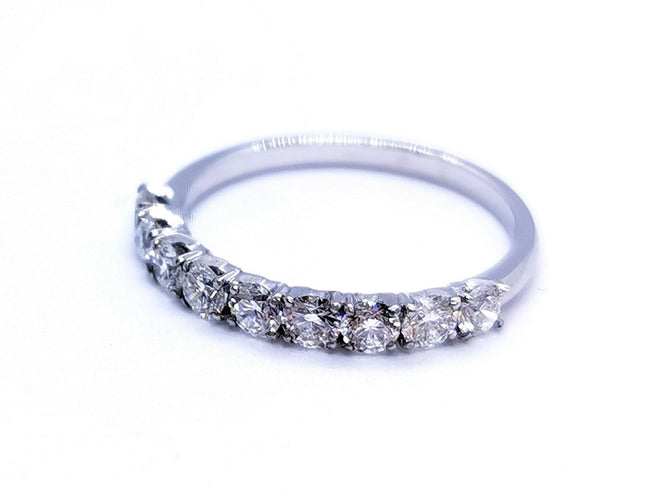Bague 53 Bague Alliance Or blanc Diamant 58 Facettes 578779RV