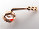 Boucles d'oreilles boucles oreilles POIRAY lolita puces or jaune zircon 58 Facettes 254849