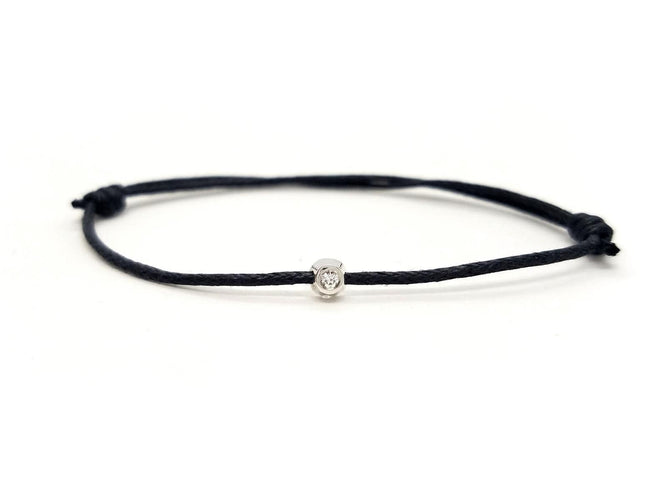Bracelet Bracelet Cordon Or blanc Diamant 58 Facettes 578851RV