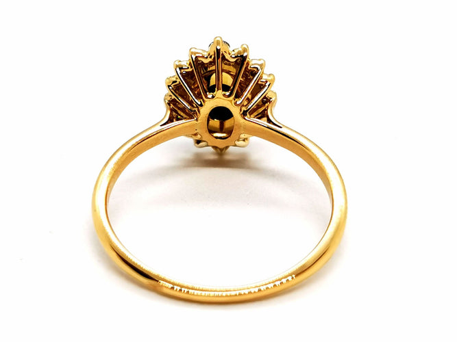 Bague 62 Bague Fleur Or jaune Saphir 58 Facettes 1696106CN