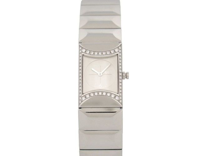 Montre montre FRED 30 mm quartz en acier palladie & diamants 0.8 ct 58 Facettes 254806