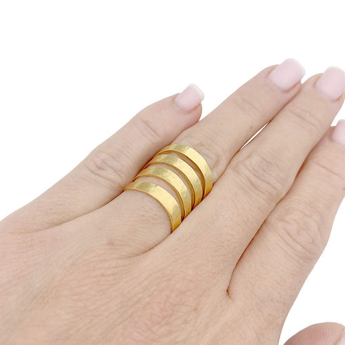 Bague 50 Bague H.Stern, "Oscar Niemeyer", or jaune mat. 58 Facettes 33587