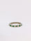 Bague Alliance américaine en or blanc, diamants et émeraudes 58 Facettes J46