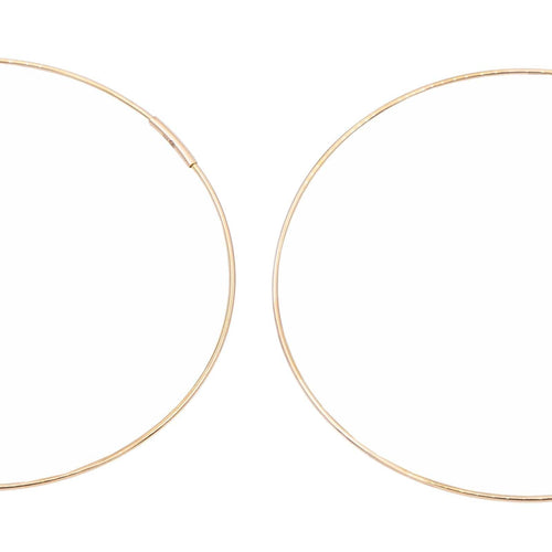 Boucles d'oreilles Ginette NY Boucles d'oreilles Créoles Jumbo Circle Hoops Or rose 58 Facettes 2322881CN