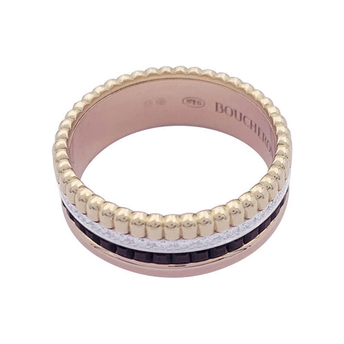 Bague 54 Bague Boucheron, "Quatre Classique Small", 3 ors, PVD et diamants. 58 Facettes 33300