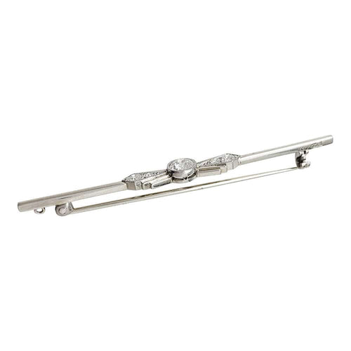 Broche Broche Art Déco en platine, or blanc et diamants. 58 Facettes 30713
