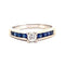 Bague Bague solitaire épaulée de saphirs 58 Facettes