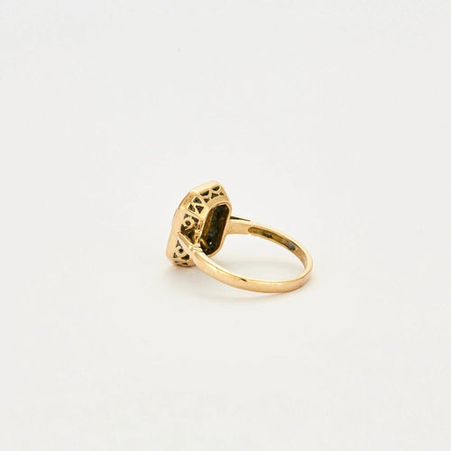 Bague 53 Bague Art Deco, émeraudes et diamants 58 Facettes BO/230040/
