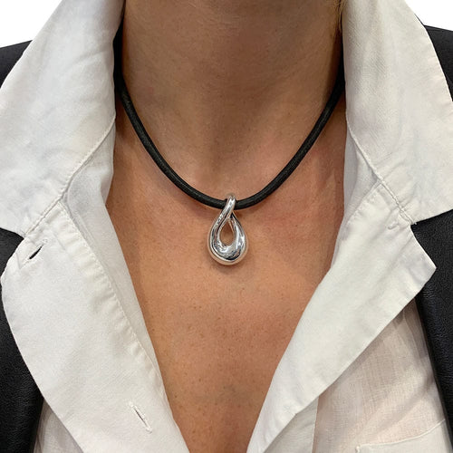 Collier Collier Fred, "Mouvementé", or blanc, cordon. 58 Facettes 31879