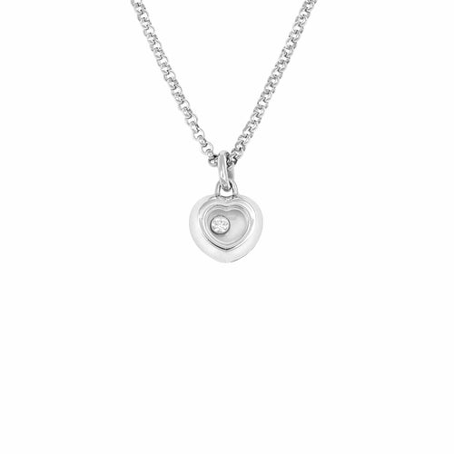 Pendentif CHOPARD - Pendentif Happy Diamonds Or blanc Diamants 58 Facettes 33A00177