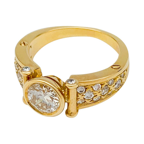 Bague 50 Bague or jaune et diamants. 58 Facettes 31606