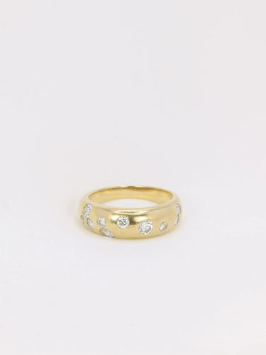 Bague 54.5 Bague jonc Or jaune Diamants 58 Facettes J139