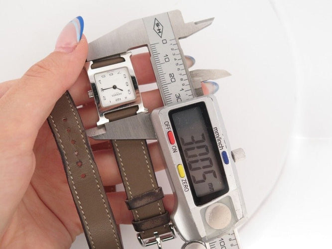 Montre montre HERMES heure h mm double hh1.210 30 mm tour quartz acier 58 Facettes 252960