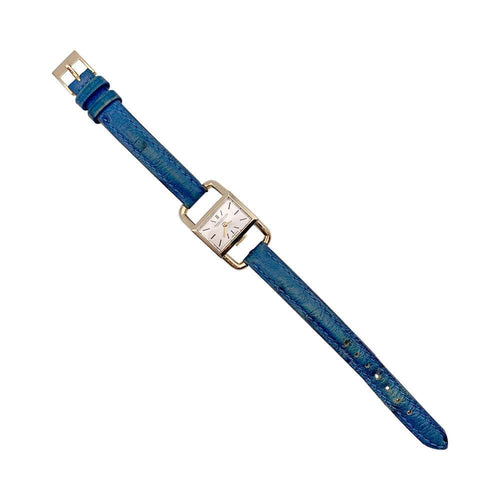 Montre Montre Jaeger Lecoultre & Hermès, "Etrier", or jaune, bracelet cuir. 58 Facettes 32561