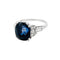 Bague 53 Bague saphir 6.67 carats, platine et diamants. 58 Facettes 30768