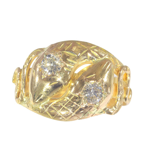Bague 60 Bague double serpent diamants 58 Facettes 23135-0300