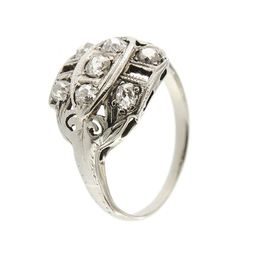 Bague 53 Bague Art Déco Diamants 58 Facettes 32201