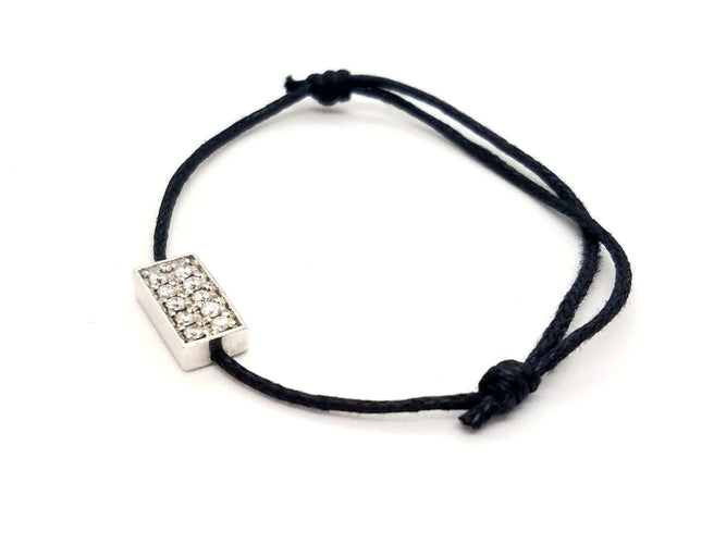 Bracelet Bracelet Cordon Or blanc Diamant 58 Facettes 578827RV