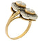 Bague 53 Anello in oro giallo e argento con diamanti 58 Facettes G3492
