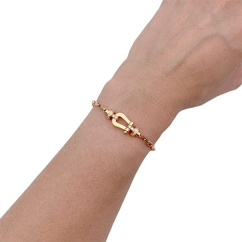 Bracelet Bracelet Fred, "Force 10", or jaune, diamants. 58 Facettes 32811