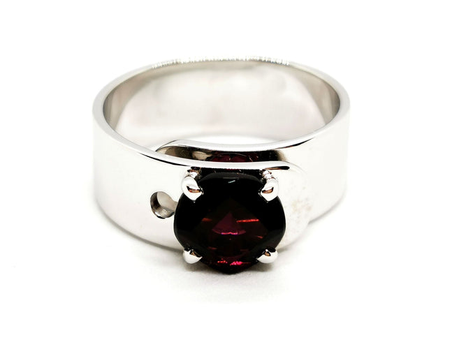 Bague 54 Dinh Van Bague Sixtine Or blanc Grenat 58 Facettes 1505955CN