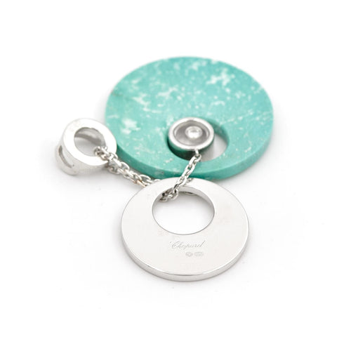 Collier Chopard Pendentif Happy Diamond Or blanc Diamant 58 Facettes 2025368CN