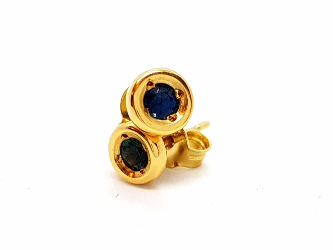 Boucles d'oreilles Boucles d'oreilles Or jaune Saphir 58 Facettes 06373CD