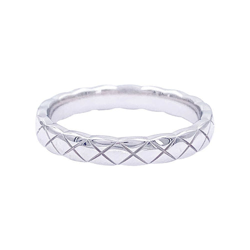 Bague 54 Bague alliance Chanel, "Coco Crush", or blanc. 58 Facettes 33004