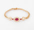 Bracelet Bracelet en or jaune et diamant ,rubis cabochon de la maison Van Cleef and Arpels 58 Facettes 0