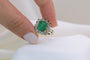 Bague Bague marguerite émeraude, diamants 58 Facettes 381