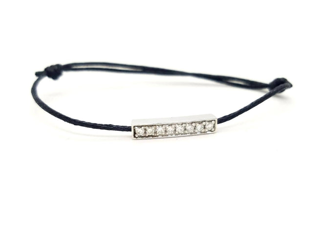 Bracelet Bracelet Cordon Or blanc Diamant 58 Facettes 578869RV