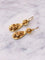 Boucles d'oreilles Boucles d'oreilles anciennes dormeuses "feuille de vigne" en or 58 Facettes