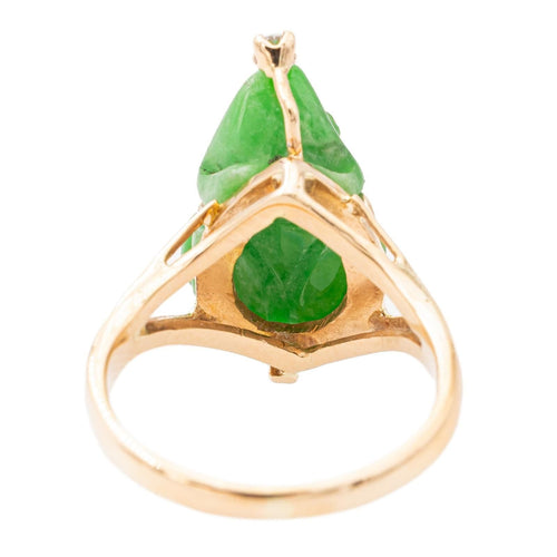 Bague 48 Bague Or jaune Jade Jadéite 58 Facettes 2432039CN