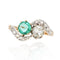 Bague 53 Bague ancienne émeraude diamants toi et moi 58 Facettes 22-266