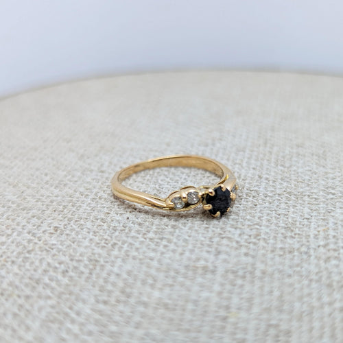 Bague Bague or jaune diamants et saphir 58 Facettes 18783