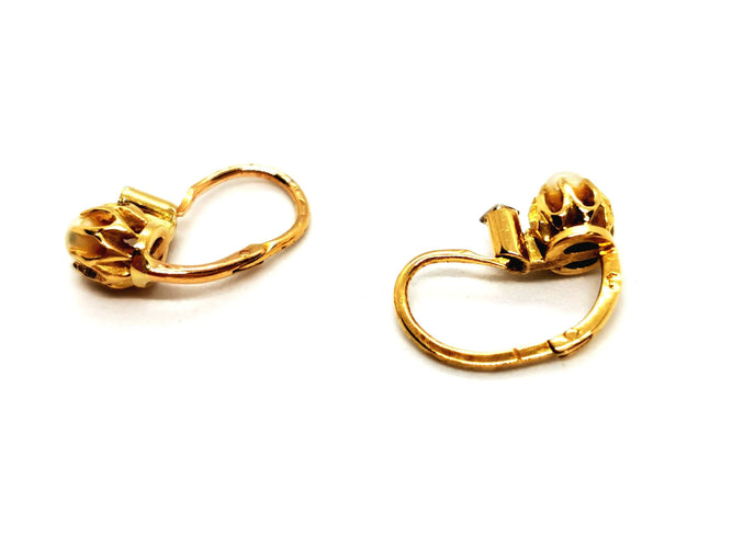 Boucles d'oreilles Boucles d'oreilles Dormeuses Or jaune Perle 58 Facettes 1467981CN