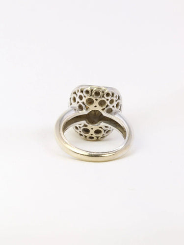 Bague Bague vintage sertie d'une perle d'akoya et de diamants 58 Facettes J32