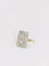 Bague Bague plaque Art-Déco Or jaune Platine Diamants 58 Facettes J148