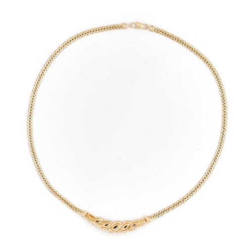 Collier Collier Maille anglaise Or jaune Saphir 58 Facettes 1791800CN