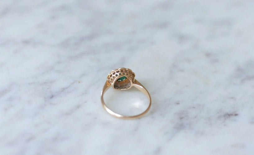 Bague Bague Marguerite turquoise & perles 58 Facettes