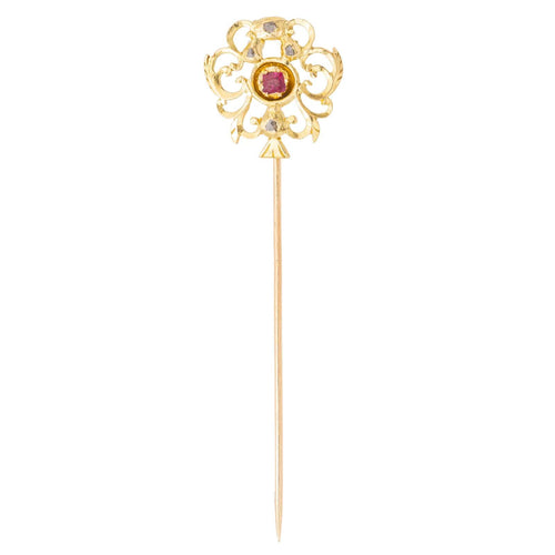Broche Epingle à cheveux Or jaune Rubis 58 Facettes 2419120CN