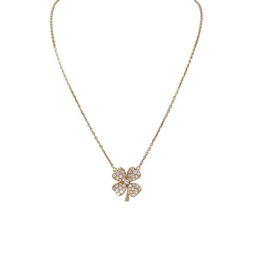 Collier Collier Fred, "Trèfle", or jaune et diamants 58 Facettes 32164